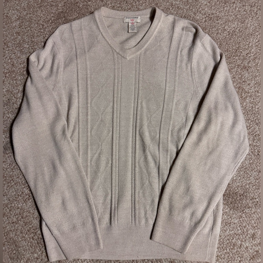 LOT of 3 Dockers V-neck sweaters men’s medium - Picture 8 of 11